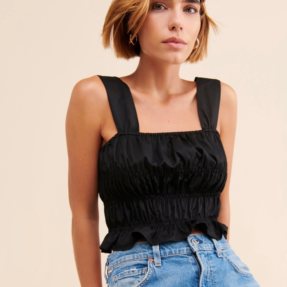 Anthropologie | Endless Rose Cropped Ruffle Top 🥀 - Picture 5 of 5